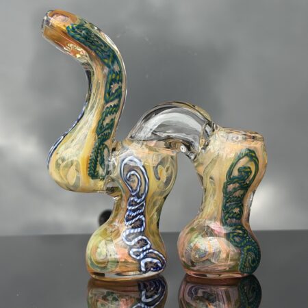 Fume IO Cane Double Bubbler All Pipes and Accessories Tako Glass fume io cane double bubbler