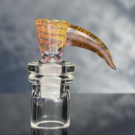 14mm Fume Squiggle Horned Martini Slide Accessories Tako Glass 14mm fume squiggle horned martini slide