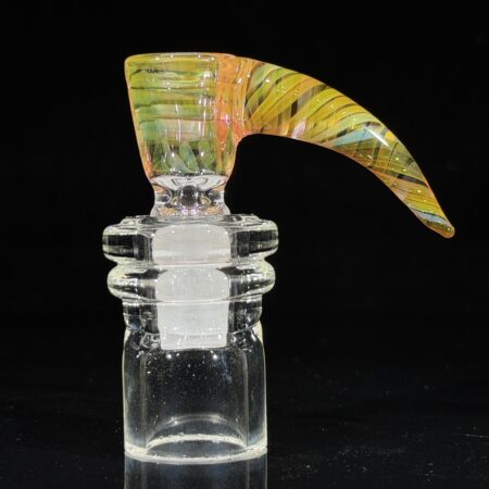 14mm Fume Squiggle Horned Martini Slide Accessories Tako Glass 14mm fume squiggle horned martini slide