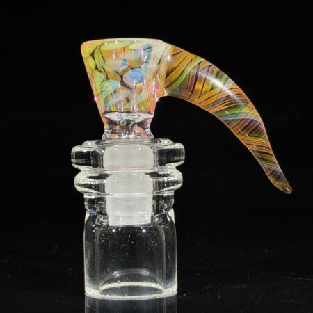 14mm Fume Squiggle Horned Martini Slide Accessories Tako Glass 14mm fume squiggle horned martini slide