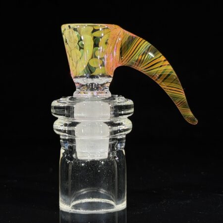 14mm Fume Squiggle Horned Martini Slide Accessories Tako Glass 14mm fume squiggle horned martini slide