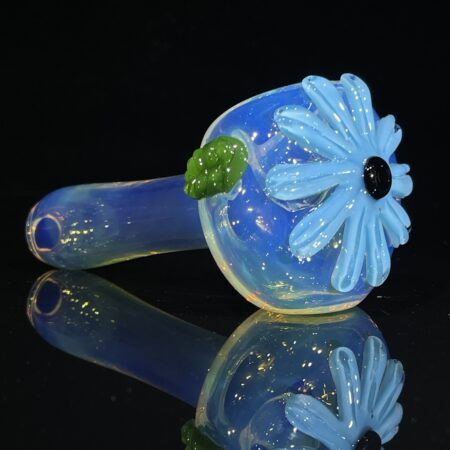 Silver Fume Daisy Spoon Pipe All Pipes and Accessories Tako Glass Silver Fume Daisy Spoon Pipe