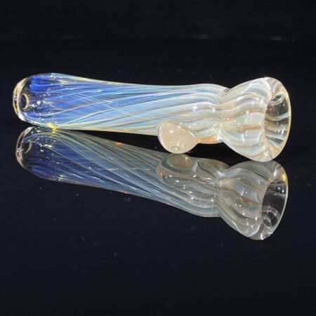 Gold & Silver Fume Twist Chillum All Pipes and Accessories Tako Glass Gold & Silver Fume Twist Chillum