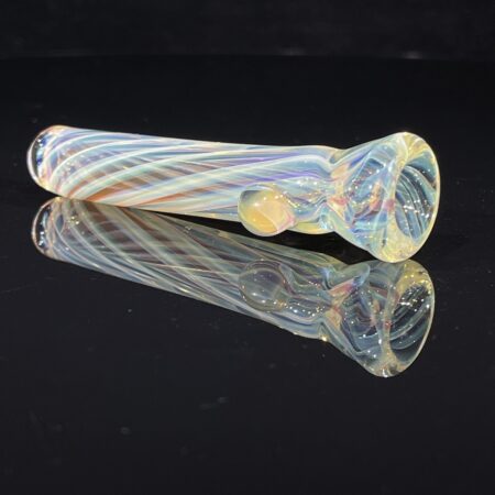 Gold & Silver Fume Twist Chillum All Pipes and Accessories Tako Glass Gold & Silver Fume Twist Chillum