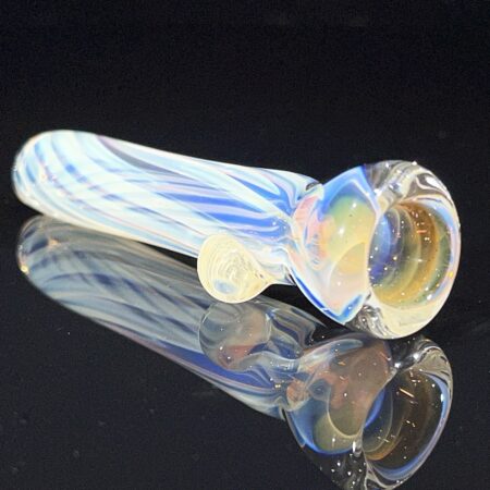 Gold & Silver Fume Twist Chillum All Pipes and Accessories Tako Glass Gold & Silver Fume Twist Chillum