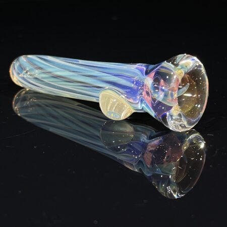 Gold & Silver Fume Twist Chillum All Pipes and Accessories Tako Glass Gold & Silver Fume Twist Chillum