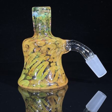 14mm 45° Squiggle Fume Ash Catcher Accessories Tako Glass 14mm 45 degree Fumed Ash Catcher