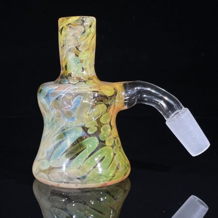 14mm 45° Squiggle Fume Ash Catcher Accessories Tako Glass 14mm 45° Fumed Ash Catcher