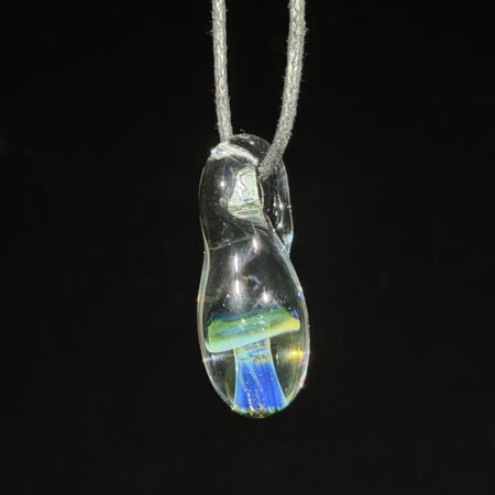 green mushroom drop pendant