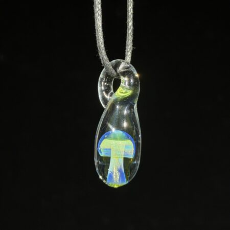 green mushroom drop pendant