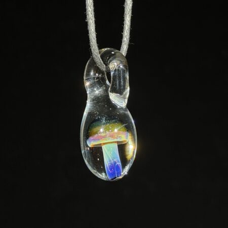 purple mushroom drop pendant