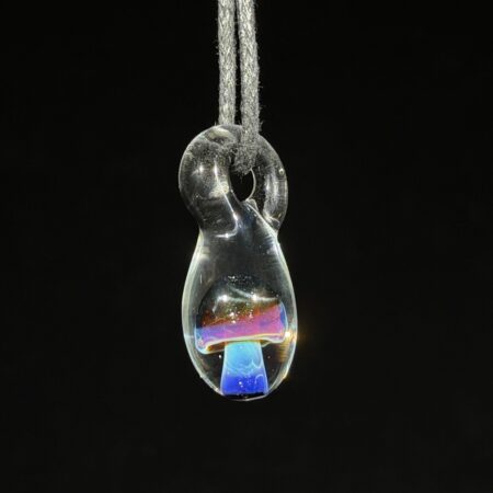purple mushroom drop pendant