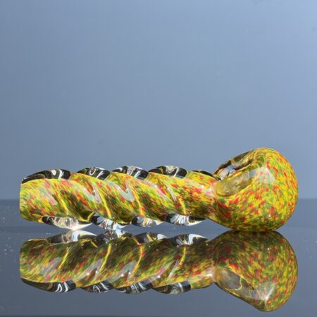 Spiral Frit Spoon Pipe All Pipes and Accessories Tako Glass spiral frit spoon pipe