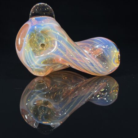 Scalloped Gold Fume Infinity Hand Pipe Dry Pipes Tako Glass Scalloped Gold Fume Infinity Hand Pipe