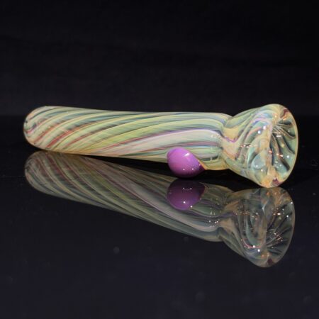 Spiral Fumed Chillum All Pipes and Accessories Tako Glass Spiral Fumed Chillum