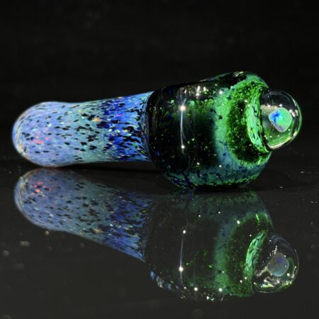 Cheshire Cat Spoon Pipe All Pipes and Accessories Tako Glass Frit Opal Marble Spoon Pipe