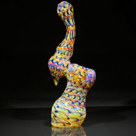 Multi-Color Sherlock Bubbler All Pipes and Accessories Tako Glass multi color sherlock bubbler