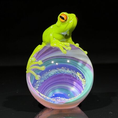 Mazet Dichro Vortex Frog Marble All Pipes and Accessories Tako Glass Mazet Dichro Vortex Frog Marble