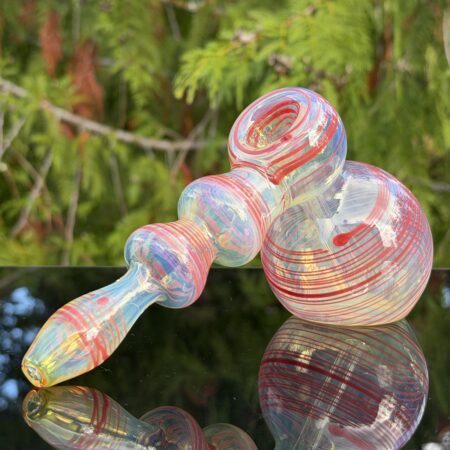 Silver Fumed Color Wrap Hammer Bubbler