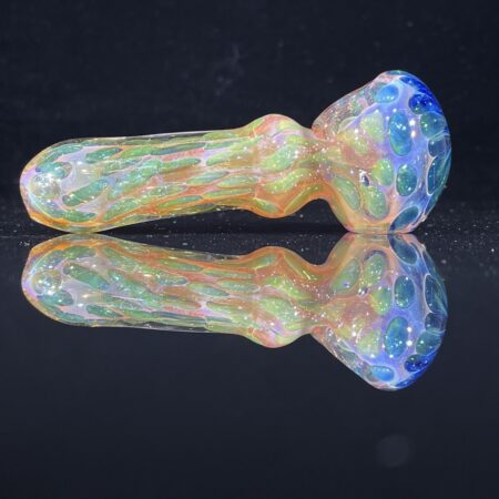 Fumed Inside-Out Moon Dot Spoon Pipe All Pipes and Accessories Tako Glass Fumed Inside-Out Moon Dot Spoon Pipe