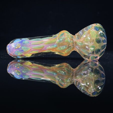 Fumed Inside-Out Moon Dot Spoon Pipe All Pipes and Accessories Tako Glass Fumed Inside-Out Moon Dot Spoon Pipe