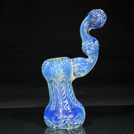 Silver Fume Cane Sherlock Bubbler All Pipes and Accessories Tako Glass Silver Fume Cane Sherlock Bubbler