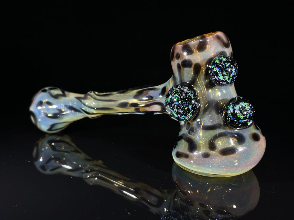 Heady Leopard Print Hammer by Beezy Glass
