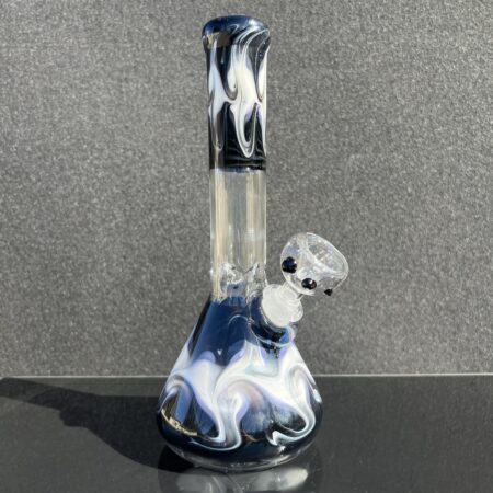 9″ Color Window Beaker Bong All Pipes and Accessories Tako Glass 9" Color Window Beaker Bong