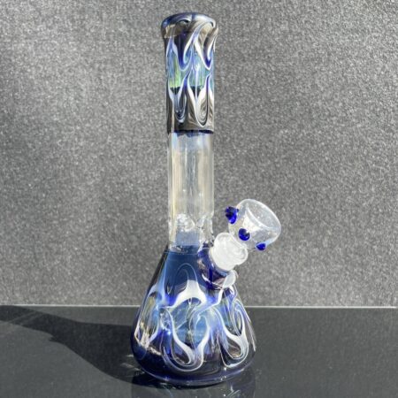 9″ Color Window Beaker Bong All Pipes and Accessories Tako Glass 9" Color Window Beaker Bong