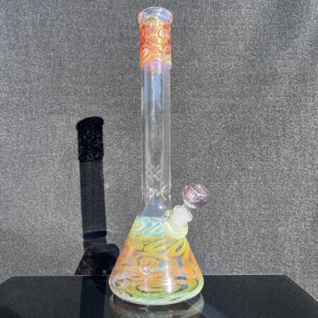 15″ Fumed Squiggle Beaker Bong All Pipes and Accessories Tako Glass 15" Fumed Squiggle Beaker Bong