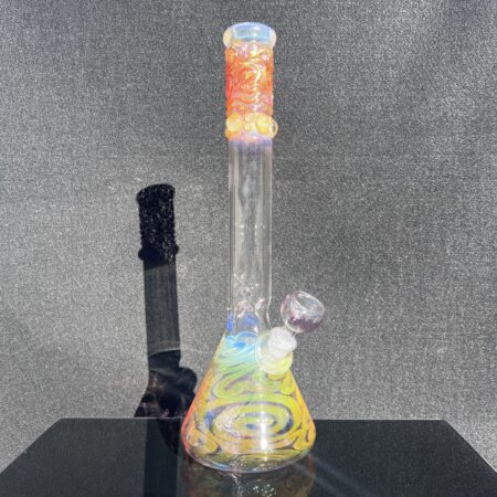 15″ Fumed Squiggle Beaker Bong All Pipes and Accessories Tako Glass 15" Fumed Squiggle Beaker Bong