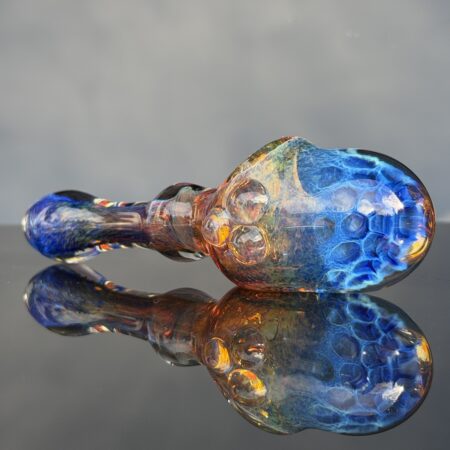 Blue Razzberry Honeycomb Spoon Pipe