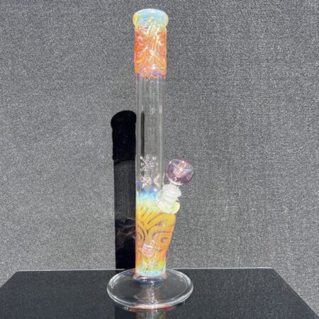 15″ Fumed Squiggle Straight Bong All Pipes and Accessories Tako Glass 15" Fumed Squiggle Straight Bong