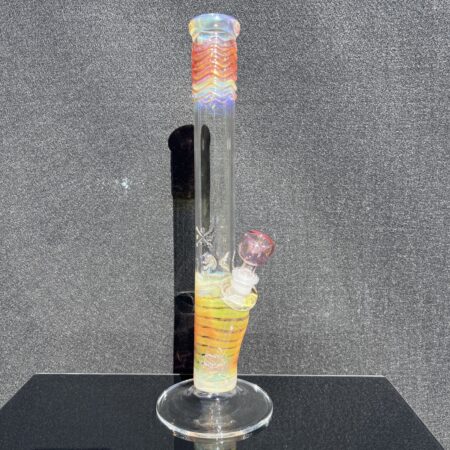 15″ Fumed Squiggle Straight Bong All Pipes and Accessories Tako Glass 15" Fumed Squiggle Straight Bong