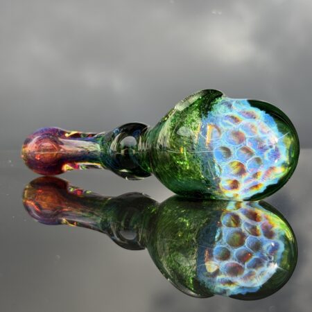Sour Apple Honeycomb Spoon Pipe All Pipes and Accessories Tako Glass Sour Apple Honeycomb Spoon Pipe