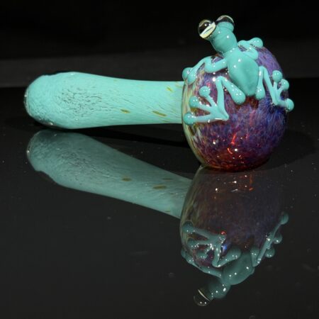 Purple Magic Frog Spoon Pipe All Pipes and Accessories Tako Glass Purple Magic Frog Spoon Pipe