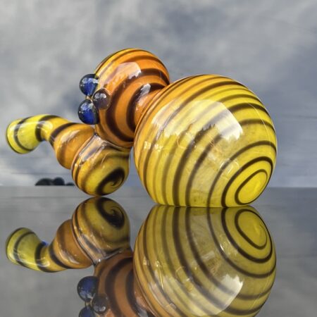Deviant Layback Spiral Frit Sherlock Bubbler All Pipes and Accessories Tako Glass Deviant Layback Spiral Frit Sherlock Bubbler