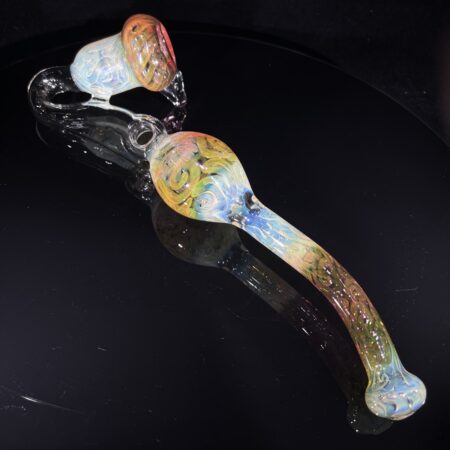 XL Fume Squiggle Natural Perc Sherlock Bubbler All Pipes and Accessories Tako Glass XL Fume Squiggle Natural Perc Sherlock Bubbler