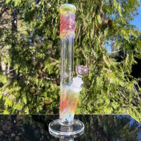 11″ Fumed Squiggle Straight Bong Bongs Tako Glass 11" Fumed Squiggle Straight Bong