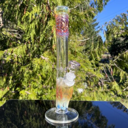 11″ Fumed Squiggle Straight Bong Bongs Tako Glass 11" Fumed Squiggle Straight Bong