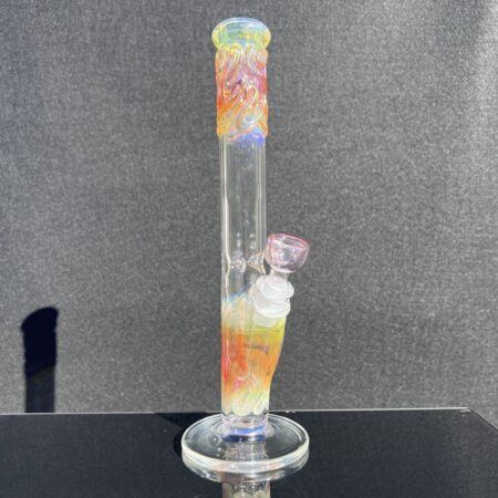 11″ Fumed Squiggle Straight Bong Bongs Tako Glass 11" Fumed Squiggle Straight Bong