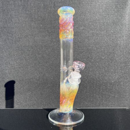 11″ Fumed Squiggle Straight Bong Bongs Tako Glass 11" Fumed Squiggle Straight Bong