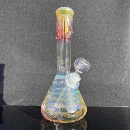 9″ Fume Squiggle Beaker Bong All Pipes and Accessories Tako Glass 9" Fume Squiggle Beaker Bong