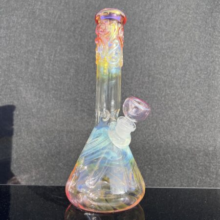 9″ Fume Squiggle Beaker Bong All Pipes and Accessories Tako Glass 9" Fume Squiggle Beaker Bong