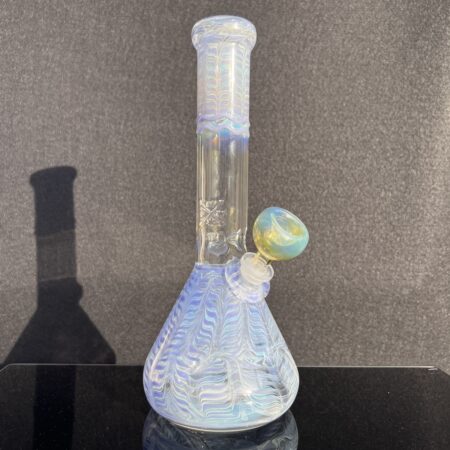 11″ Color Rake Beaker Bong All Pipes and Accessories Tako Glass 11" Color Rake Beaker Bong
