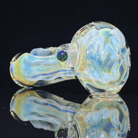 Egyptian Fumed Black Planet Opal Spoon Pipe All Pipes and Accessories Tako Glass Egyptian Fumed Black Planet Opal Spoon Pipe