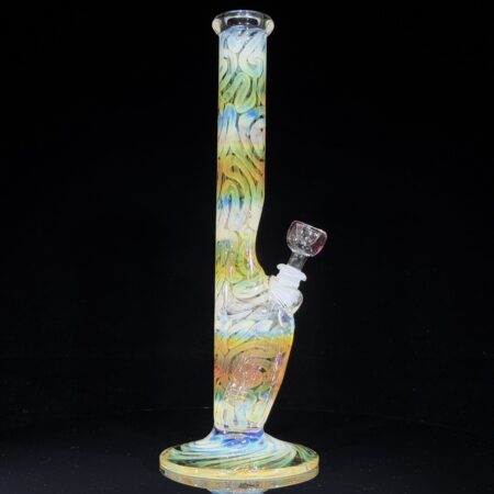 15″ Full Fumed Squiggle Straight Bong All Pipes and Accessories Tako Glass 15" Full Fumed Squiggle Straight Bong