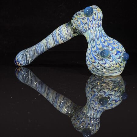 Marbled Wrap ‘n Rake Hammer Bubbler All Pipes and Accessories Tako Glass Marbled Wrap 'n Rake Hammer Bubbler