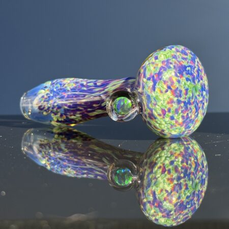 Green Goblin Opal Planet Spoon Pipe All Pipes and Accessories Tako Glass Green Goblin Opal Planet Spoon Pipe