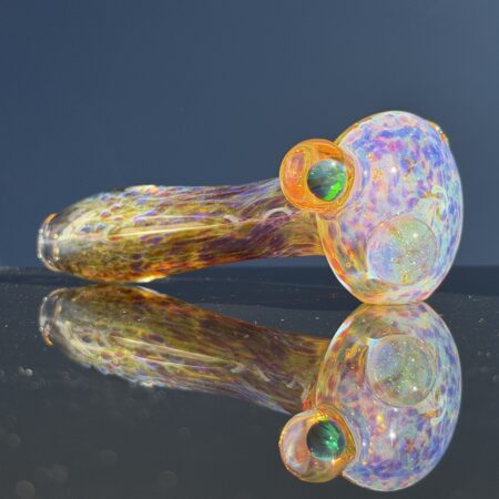 Purple Ghost Black Opal Planet Spoon Pipe All Pipes and Accessories Tako Glass Purple Ghost Black Opal Planet Spoon Pipe